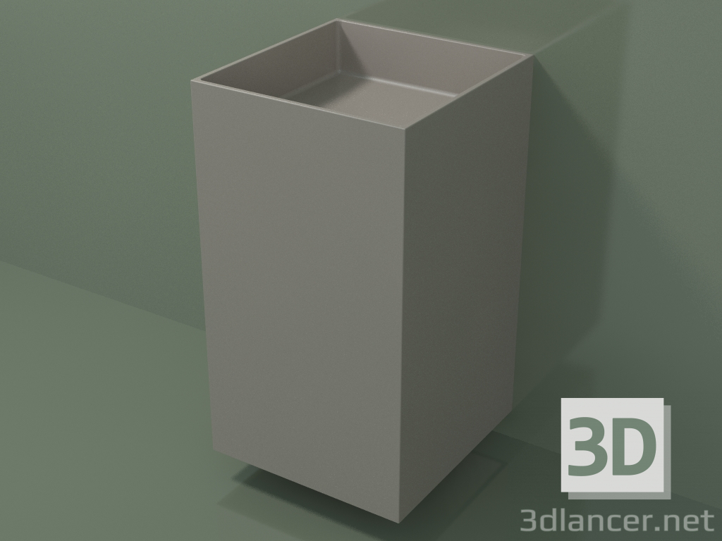 modello 3D Lavabo sospeso (03UN26302, Clay C37, L 48, P 50, H 85 cm) - anteprima