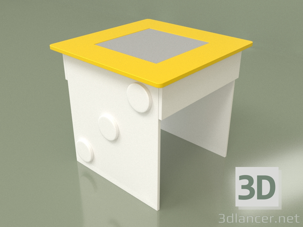 3d модель Стол игровой с площадкой (Yellow) – превью