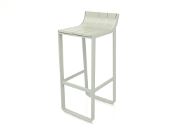Stool with a low back (Cement gray)