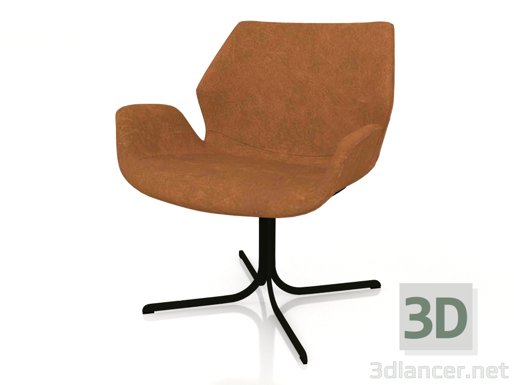 3d model Lounge chair Nikki All (Brown) - preview