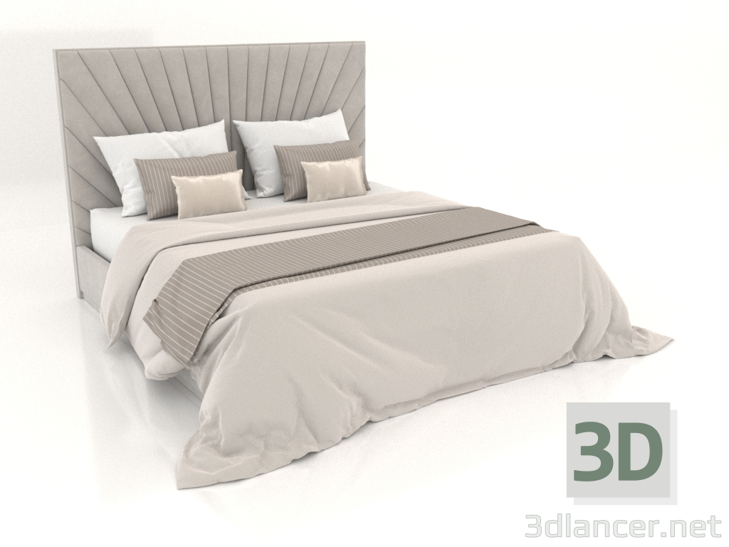 modello 3D Letto matrimoniale morbido di design Elliot Deco - anteprima