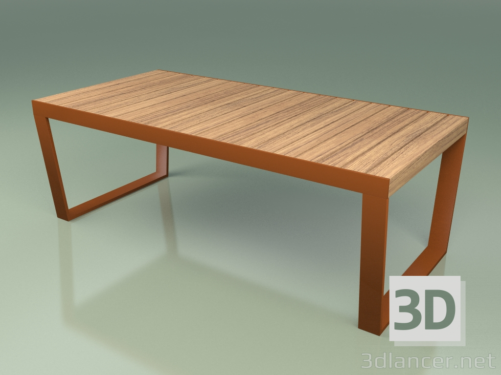 modello 3D Tavolo da pranzo piegato 034 (Metallo Ruggine) - anteprima