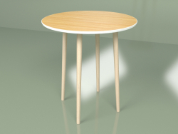 Круглый стол Спутник 70 см шпон (белый)