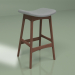 3d model Semi-bar chair Allegra height 67 (dark grey, solid walnut) - preview
