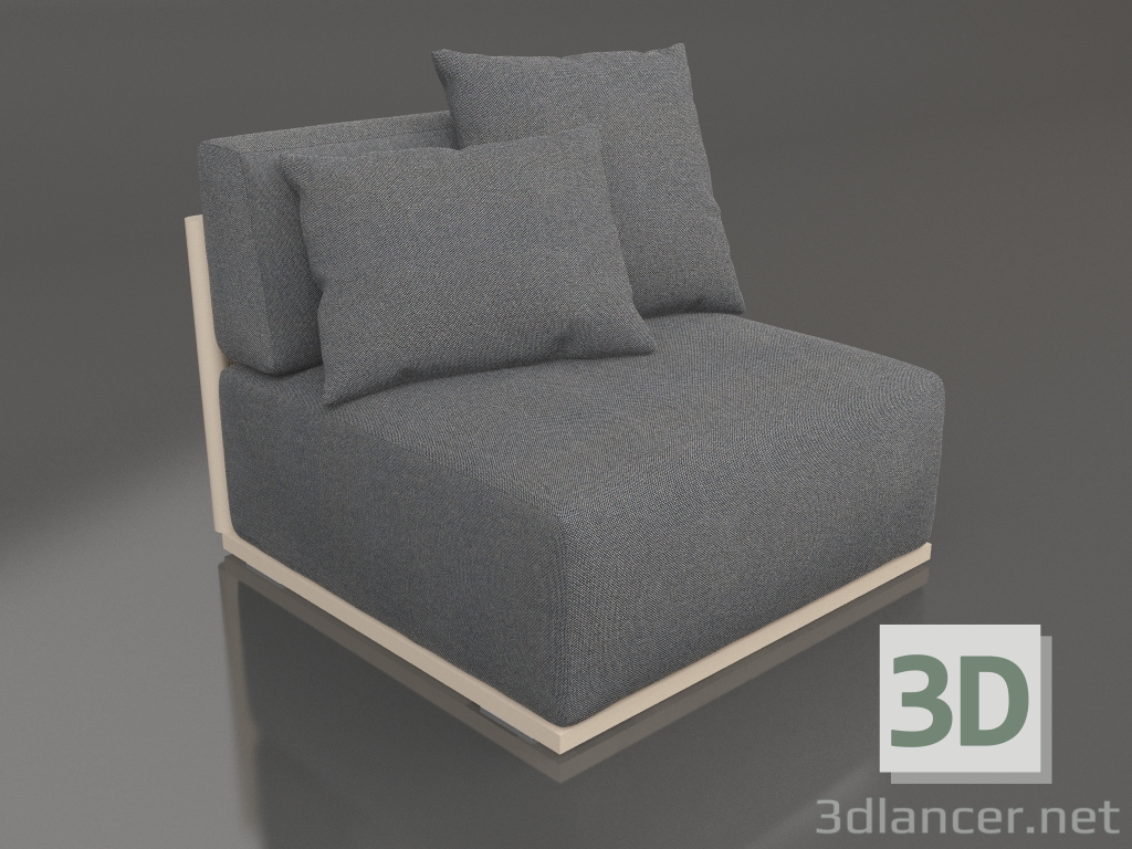 modèle 3D Module canapé section 3 (Sable) - preview