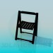 3D modeli Katlanır ahşap sandalye - önizleme