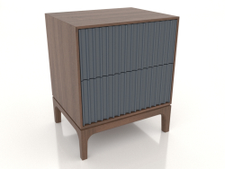 Comodino FARGO 2 cassetti con frontali fresati (ardesia, rovere tabacco, opzione 2)