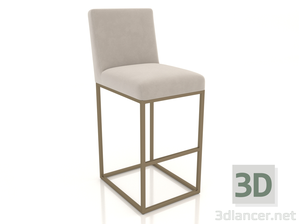 3d модель Барний стілець без підлокітників Emery Burnished – превью