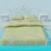 3d модель Кровать с тумбами – превью