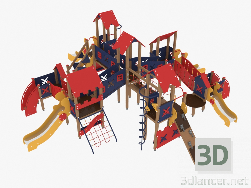 modèle 3D Complexe de jeux pour enfants (3702) - preview
