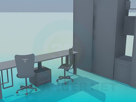 3d model The furniture in the nursery for two - preview 3d model The furniture in the nursery for two - preview