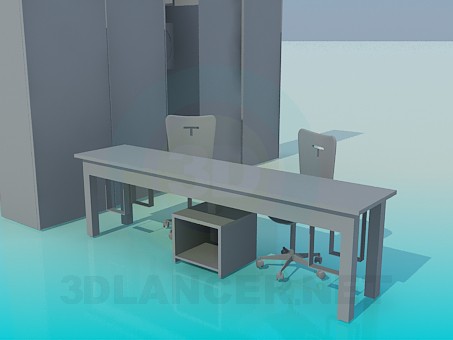 3d model The furniture in the nursery for two - preview 3d model The furniture in the nursery for two - preview