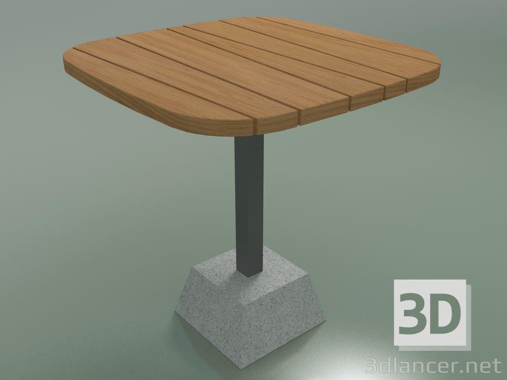 modello 3D Tavolo da pranzo esterno InOut (137, Alluminio laccato grigio) - anteprima