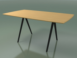 Стол со столешницей в форме мыла 5418 (H 74 - 90x160 cm, ножки 180 °, veneered L22 natural oak, V44)