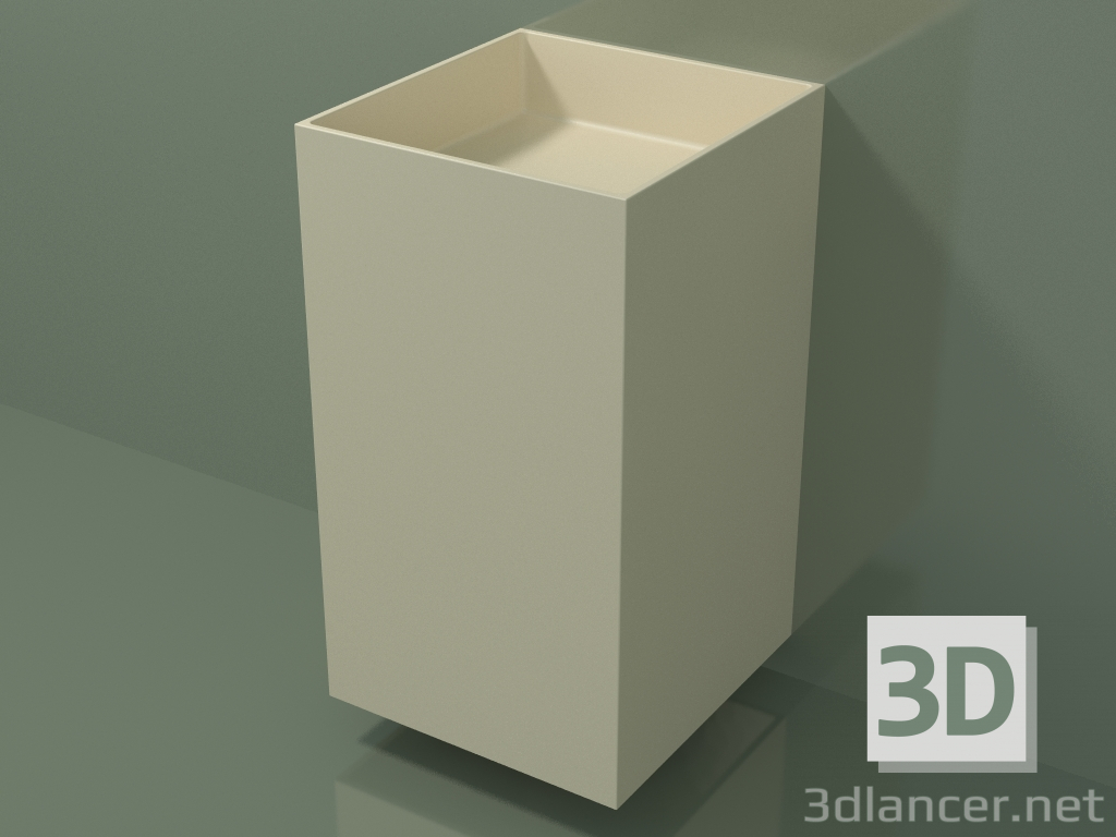 modello 3D Lavabo sospeso (03UN26302, Bone C39, L 48, P 50, H 85 cm) - anteprima