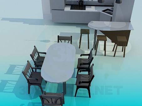3d model The corner kitchen - preview 3d model The corner kitchen - preview