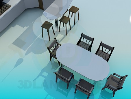 3d model The corner kitchen - preview 3d model The corner kitchen - preview