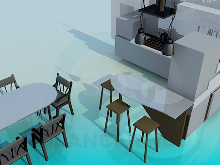 3d model The corner kitchen - preview 3d model The corner kitchen - preview