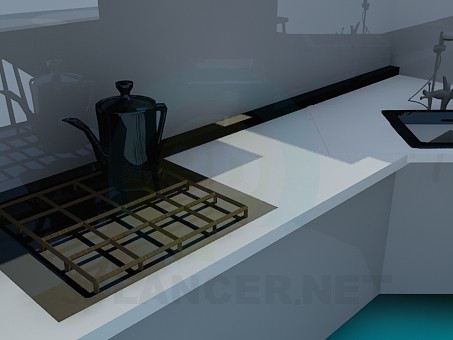 3d model The corner kitchen - preview 3d model The corner kitchen - preview