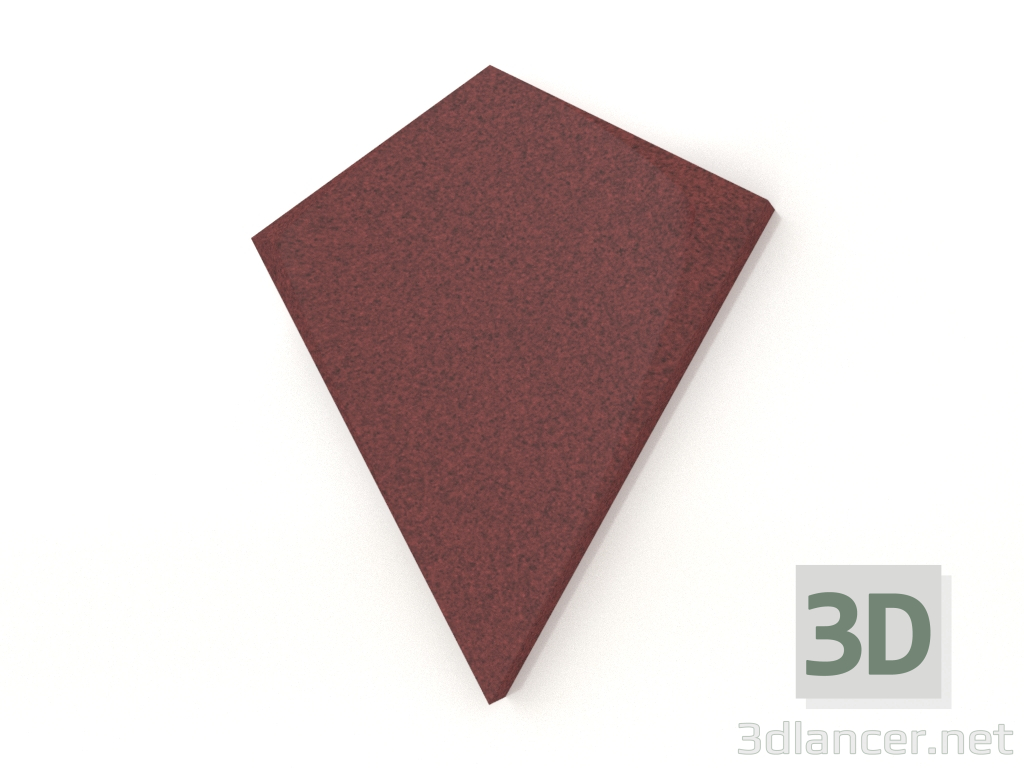 3d model 3D wall panel KITE (burgundy) - preview
