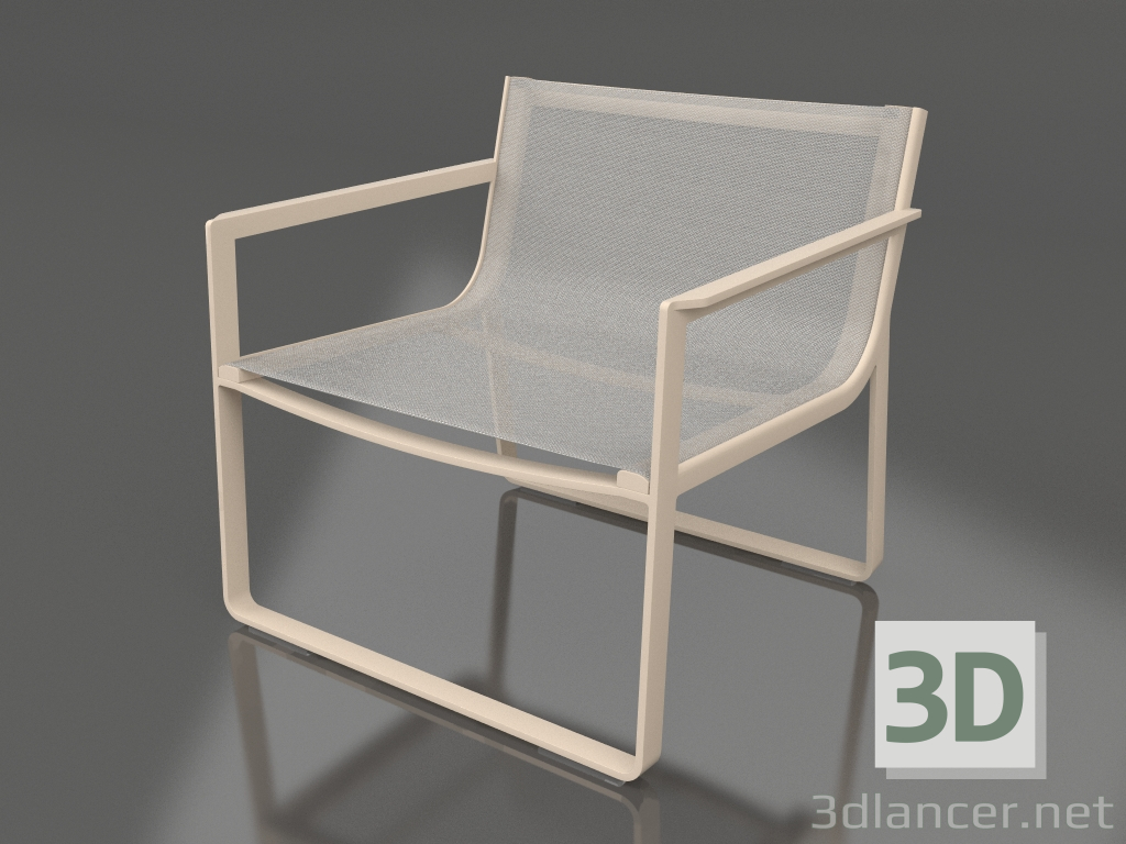 modello 3D Poltrona club (Sabbia) - anteprima