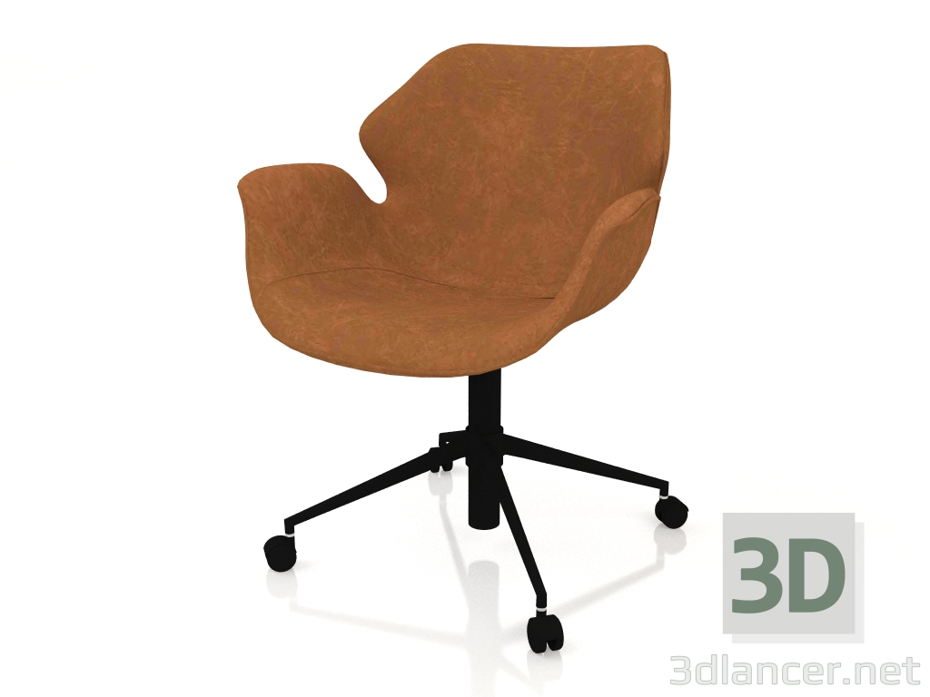 3d model Office chair Nikki All (Brown) - preview