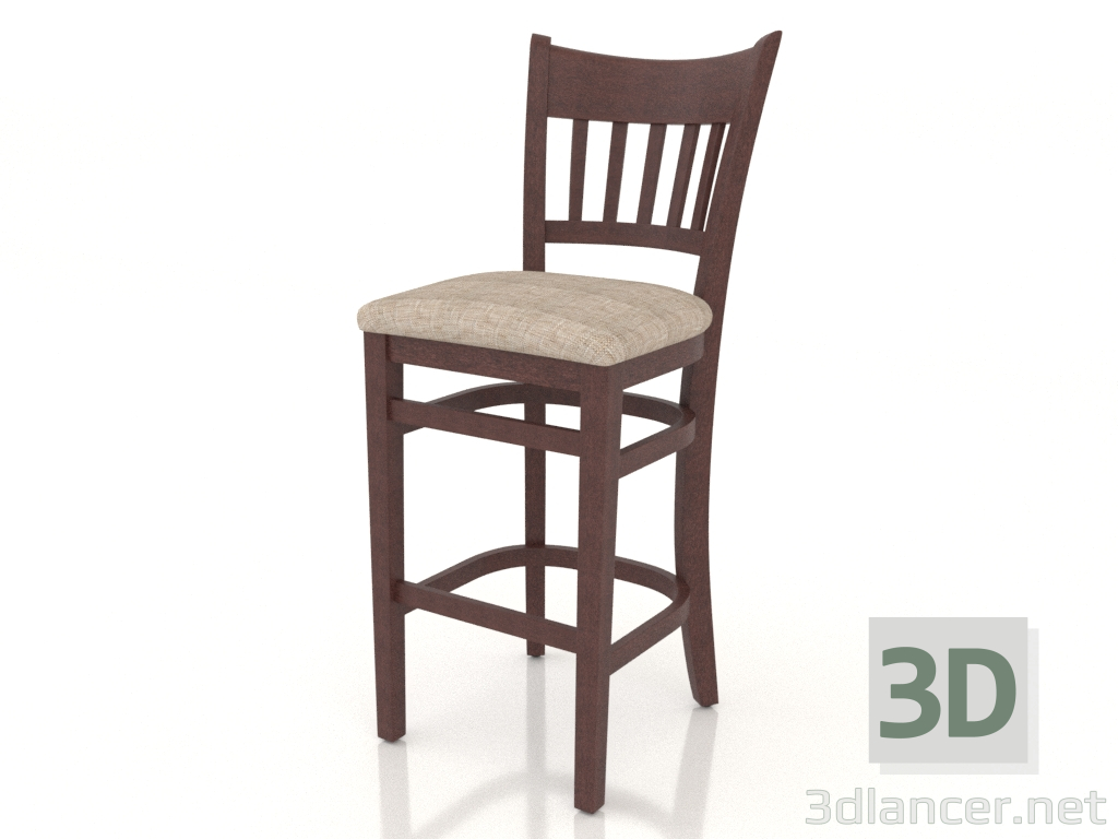 3d model Taburete de bar Liverpool (nogal) - vista previa