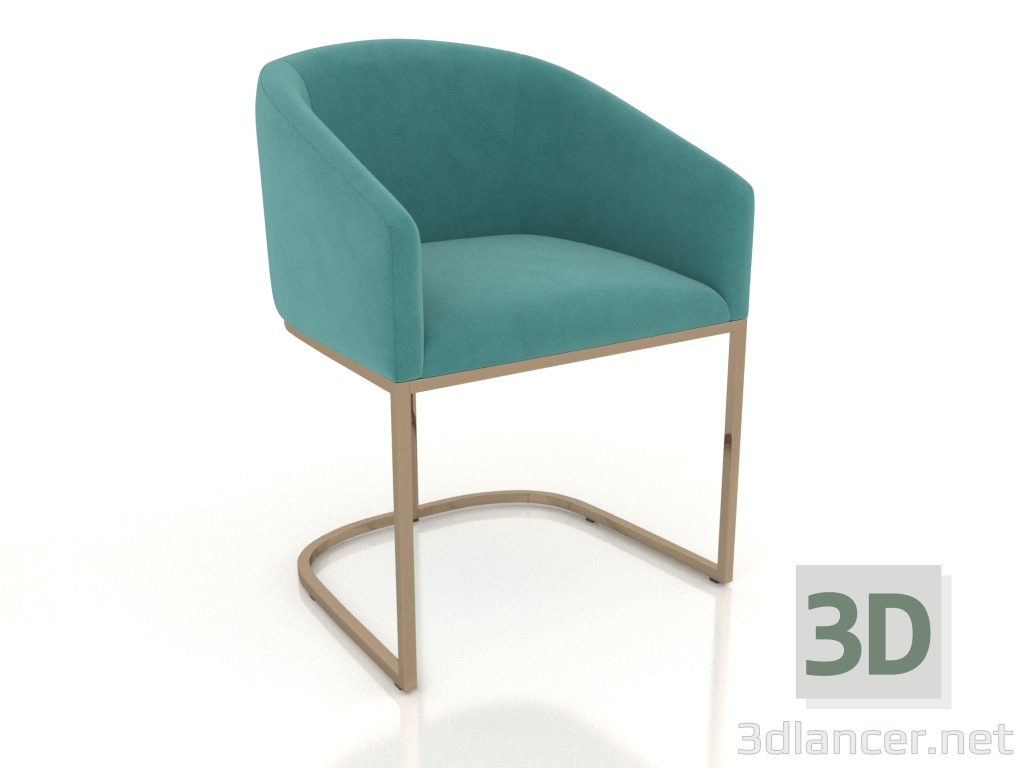 3d модель Напівкрісло Emery Barrelback Slope Burnished – превью