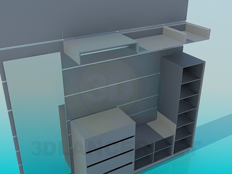 modelo 3D Estantería - escuchar modelo 3D Estantería - escuchar