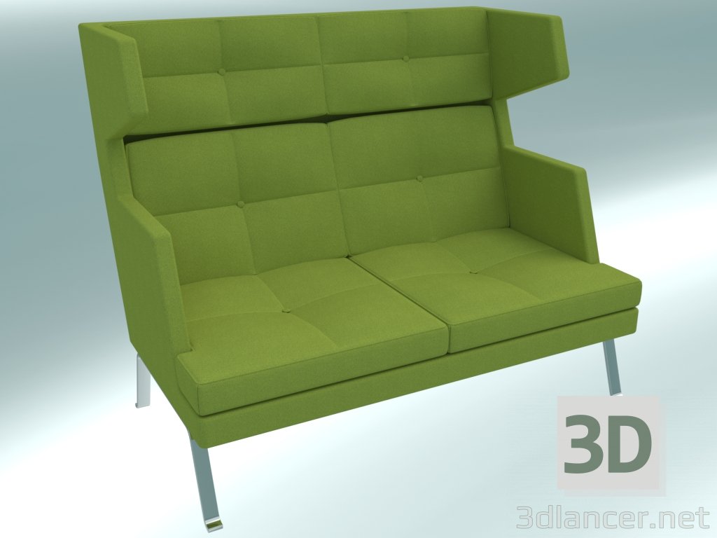 modèle 3D Canapé double (22) - preview