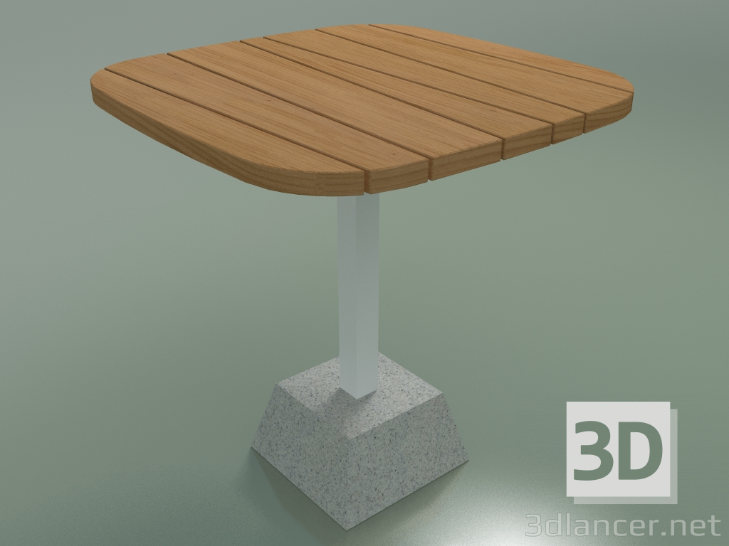 3D Modell Esstisch im Freien InOut (137, weiß lackiertes Aluminium) - Vorschau