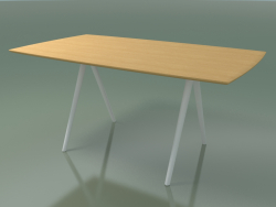 Soap-shaped table 5418 (H 74 - 90x160 cm, legs 180 °, veneered L22 natural oak, V12)