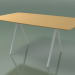 modèle 3D Table en forme de savon 5418 (H 74 - 90x160 cm, pieds 180 °, plaqué L22 chêne naturel, V12) - preview