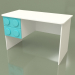 3D Modell Schreibtisch links (Aqua) - Vorschau