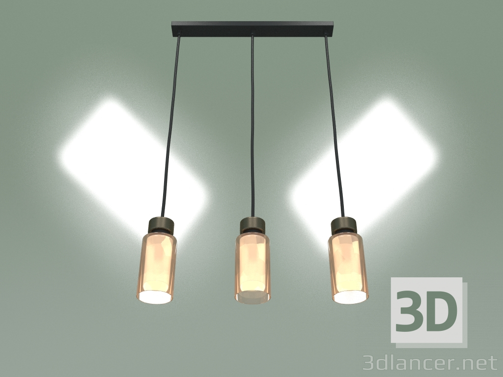 modello 3D Lampada a sospensione Amado 50115-3 (nero) - anteprima