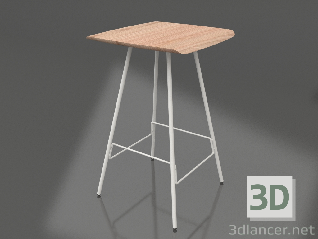 modello 3D Tavolo da bar Leina (Bianco) - anteprima
