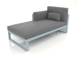 Modular sofa, section 2 left, high back (Blue gray)