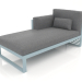 3D Modell Modulares Sofa, Teil 2 links, hohe Rückenlehne (Blaugrau) - Vorschau