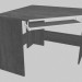 3D Modell Schreibtisch Ecke - Vorschau