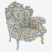 3d model Classic style armchair Proust - preview
