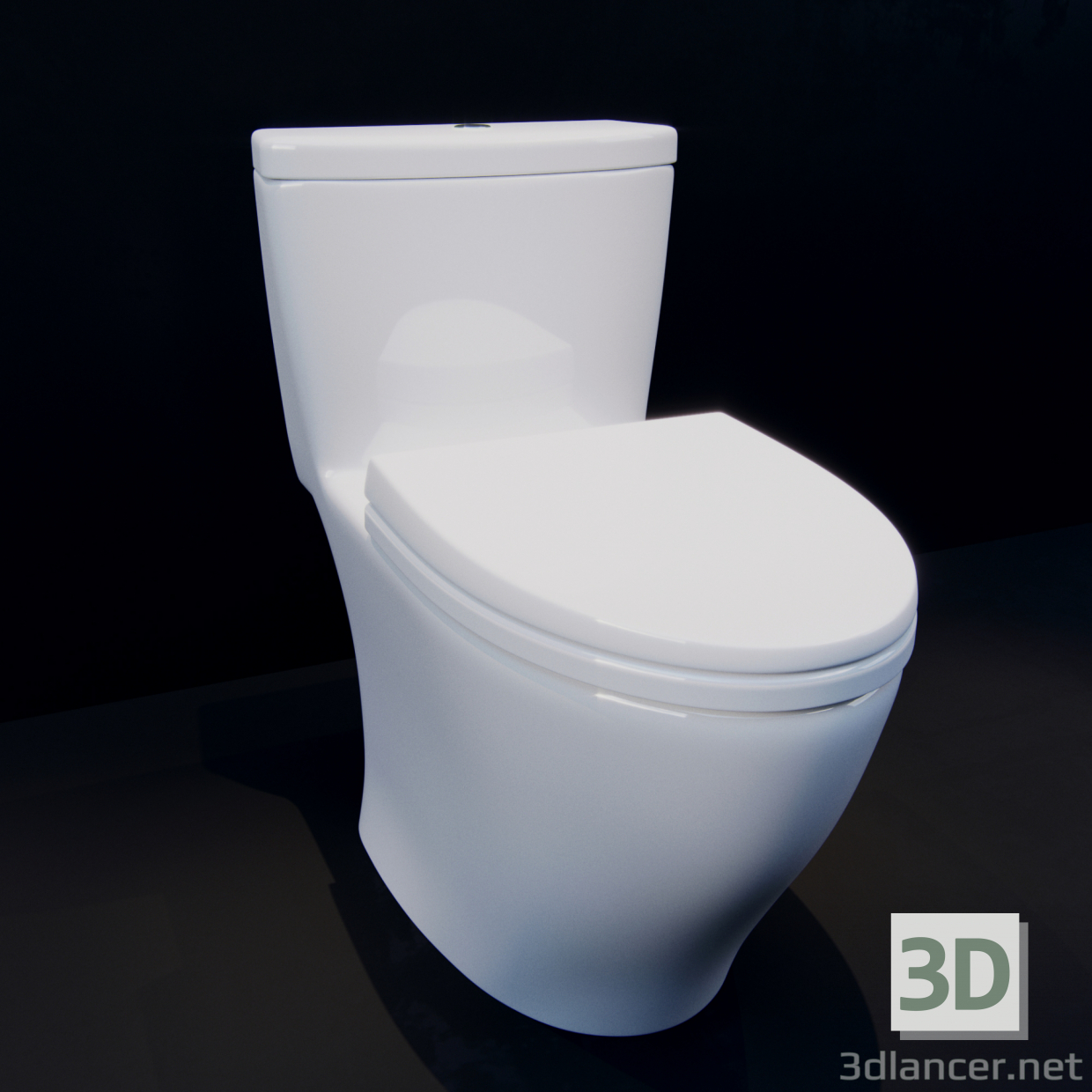 3d model WC (Inodoro) - vista previa