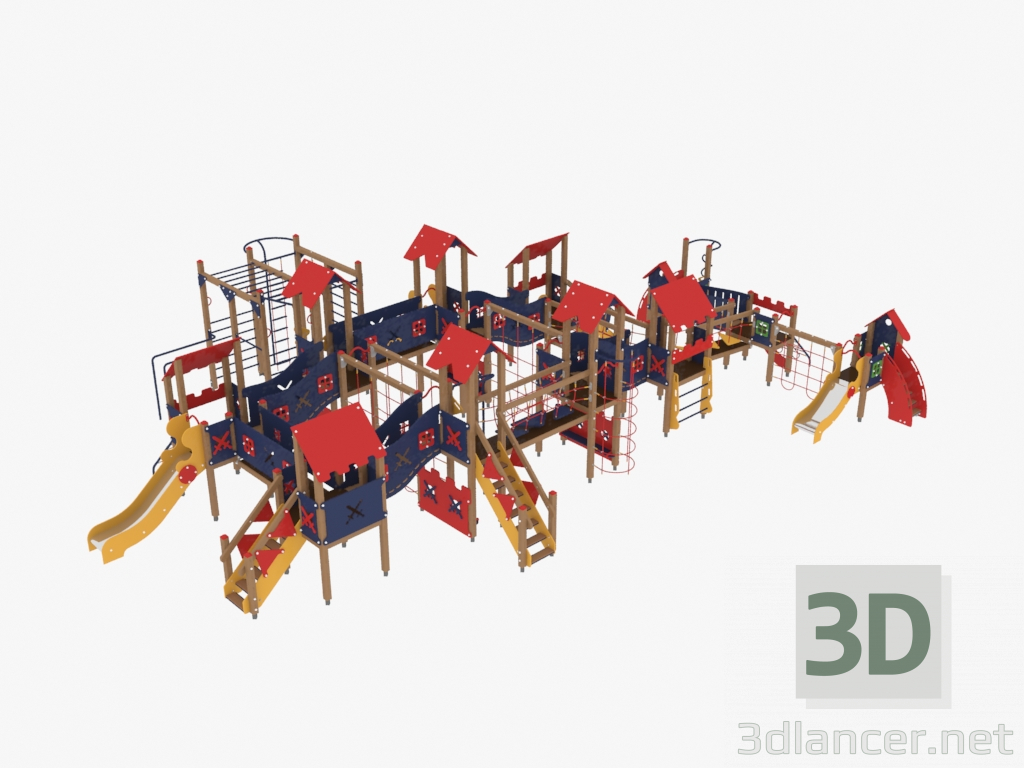 modèle 3D Complexe de jeux pour enfants (3111) - preview