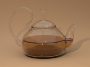 Скляний чайник з кришкою