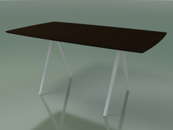 Table en forme de savon 5418 (H 74 - 90x160 cm, pieds 180 °, plaqué wengé L21, V12)