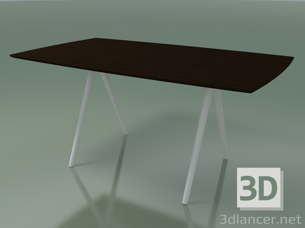 3d модель Стол со столешницей в форме мыла 5418 (H 74 - 90x160 cm, ножки 180 °, veneered L21 wenge, V12) – превью