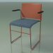 3D Modell Stapelbarer Stuhl mit Armlehnen 6604 (Sitzpolsterung, Polypropylen Rust, V63) - Vorschau