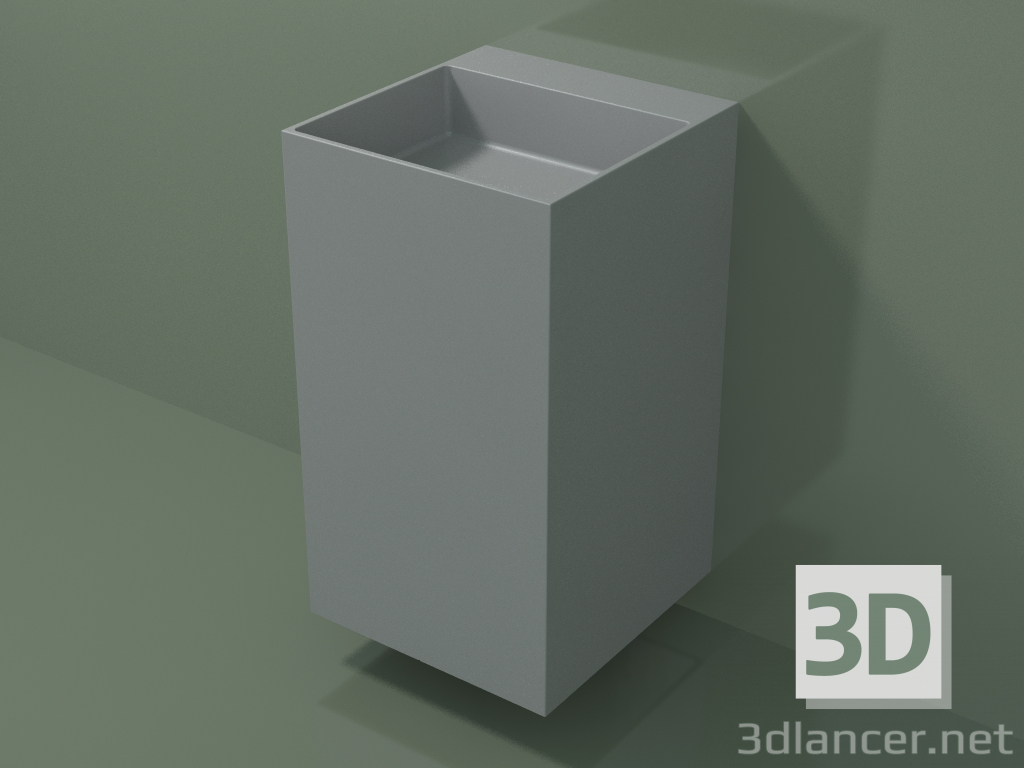 3d model Wall-mounted washbasin (03UN26303, Silver Gray C35, L 48, P 50, H 85 cm) - preview
