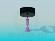 Table lamp with black shade
