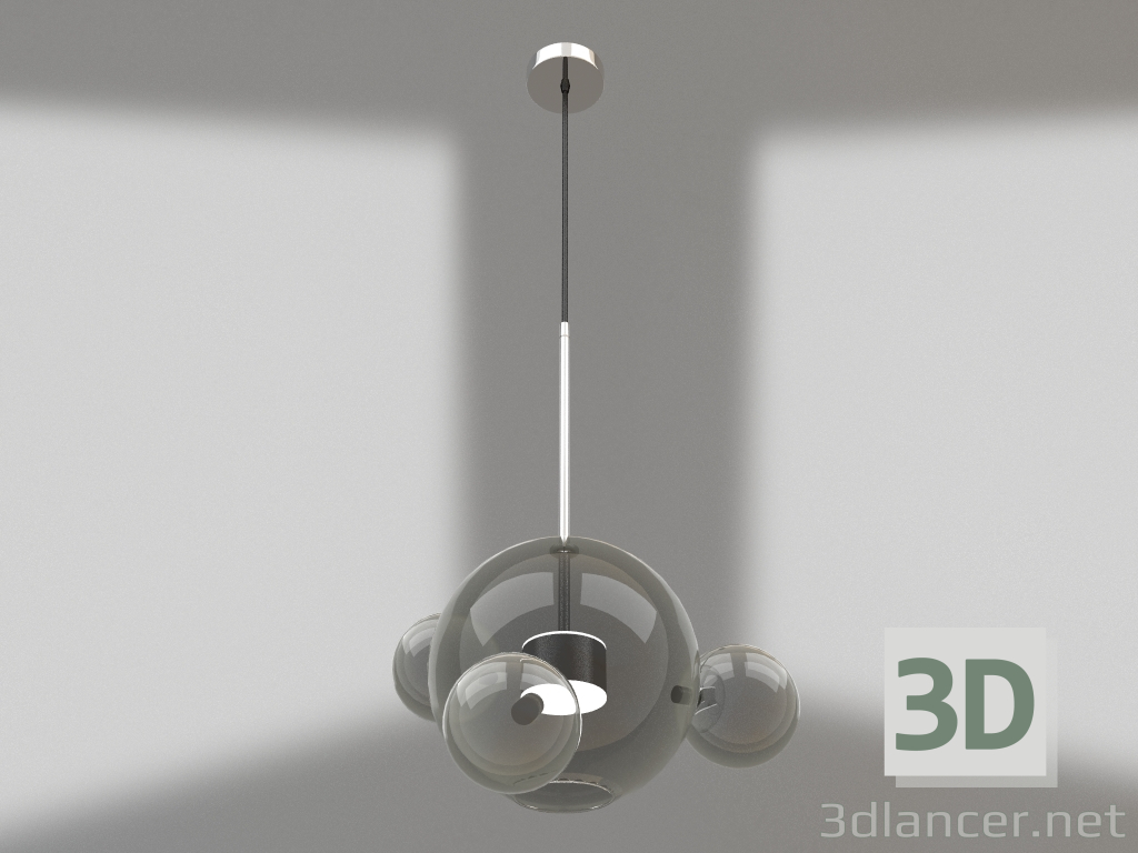modello 3D Appendiabiti trasparente (colore corpo cromo) (07545-4.21(02)) - anteprima