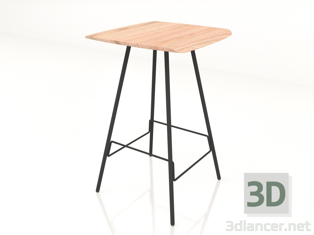 modello 3D Tavolo da bar Leina (Nero) - anteprima